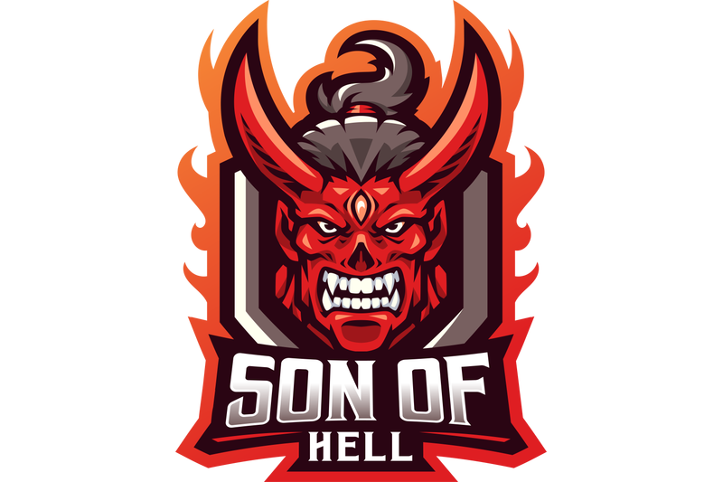 son-of-hell-head-esport-mascot-logo-design