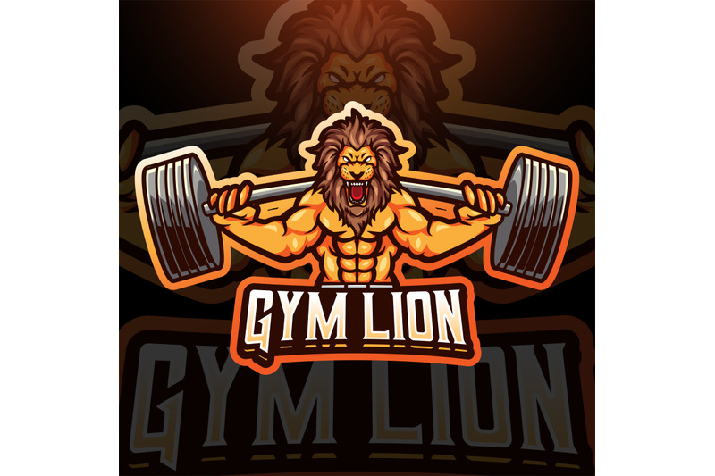 gym-lion-esport-mascot-logo-design