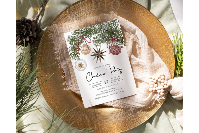 christmas-party-invitation-holiday-dinner-invite-template