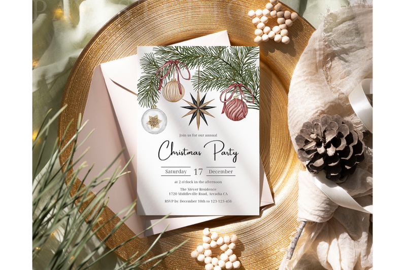 christmas-party-invitation-holiday-dinner-invite-template