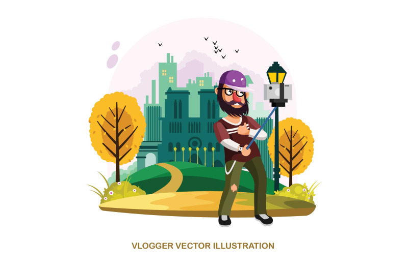 vlogger-vector-illustration