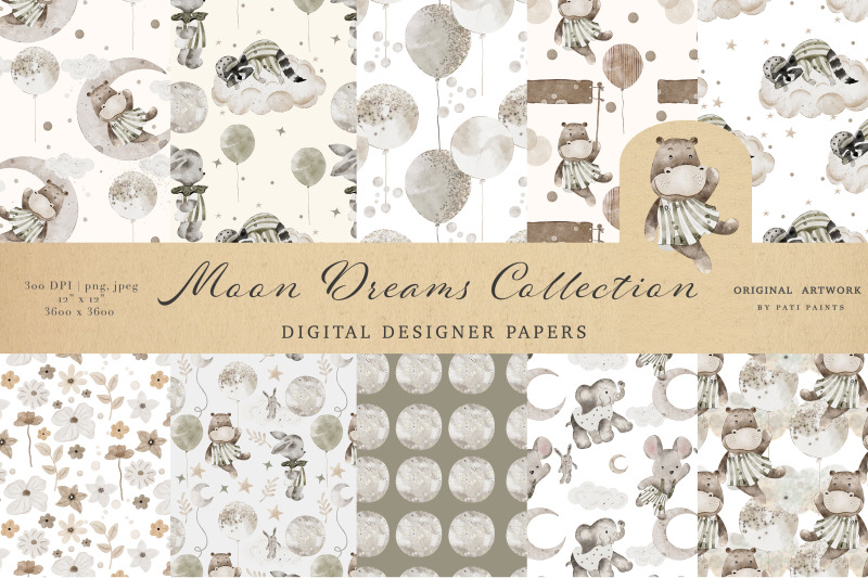 moon-dreams-seamless-patterns-digital-paper-set-nursery-art-fabr