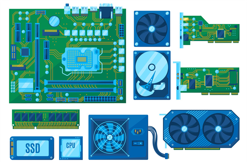 components-for-computer-build-pc-motherboard-hdd-and-ssd-ram-bar-c