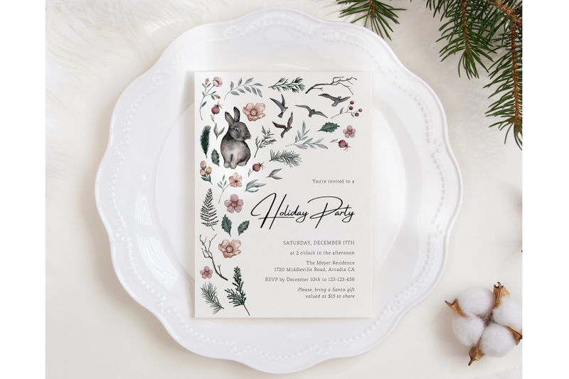 christmas-party-invitation-holiday-dinner-invite-template