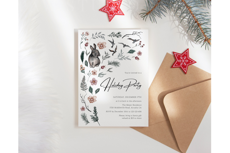 christmas-party-invitation-holiday-dinner-invite-template