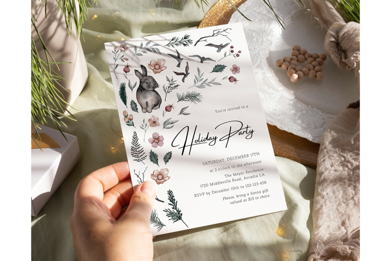 christmas-party-invitation-holiday-dinner-invite-template