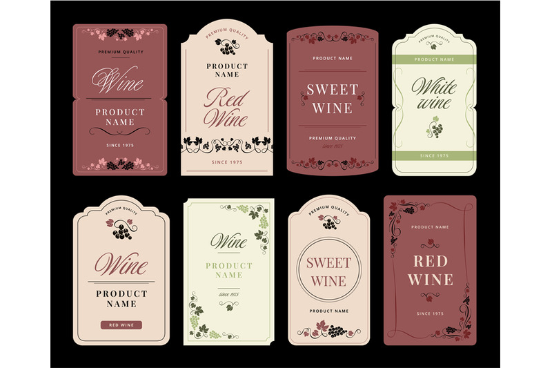 floral-wine-bottle-label-winery-sticker-template-with-grapes-vine-ve