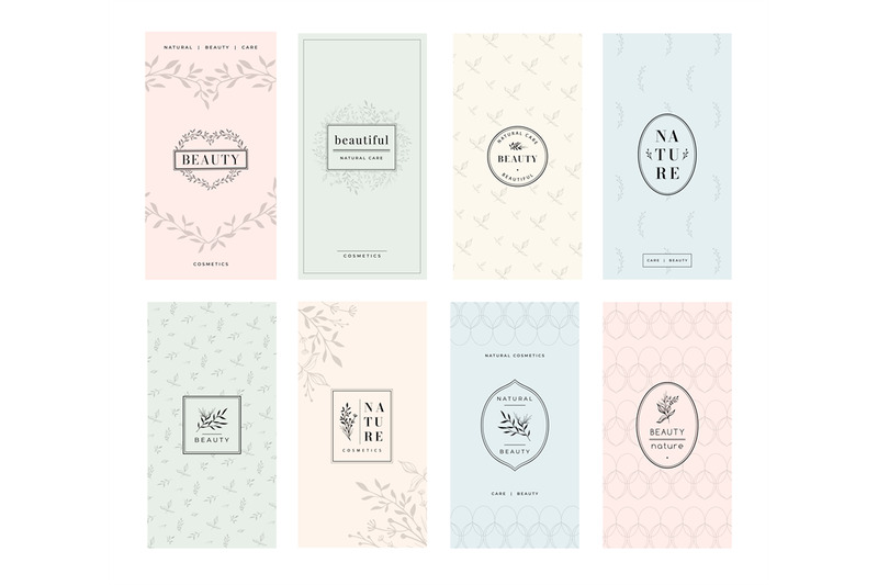 beauty-product-packaging-template-floral-frame-and-natural-botanical