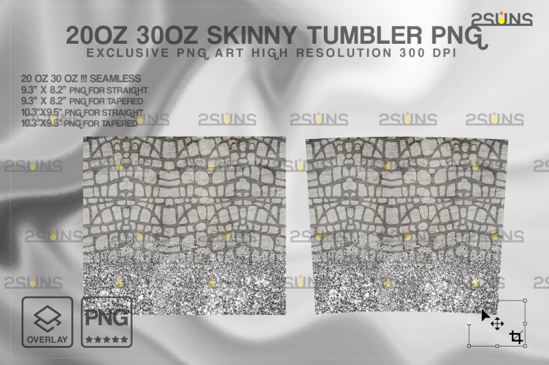 20oz-snake-skin-glitter-skinny-tumbler-seamless-pattern-design