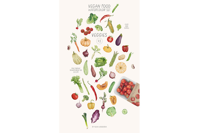 vegan-food-watercolor-set