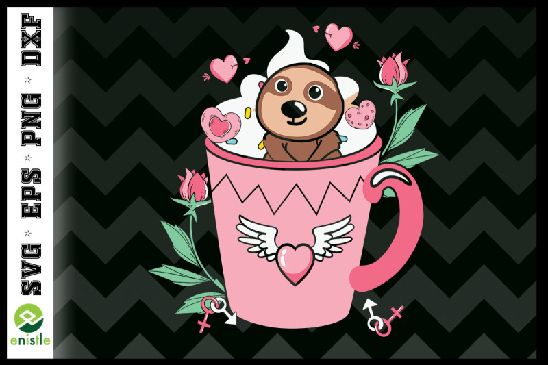 valentine-sloth-in-the-coffee-cup