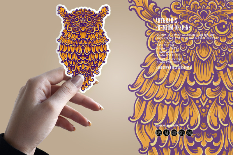 owl-swirl-classic-ornament-svg