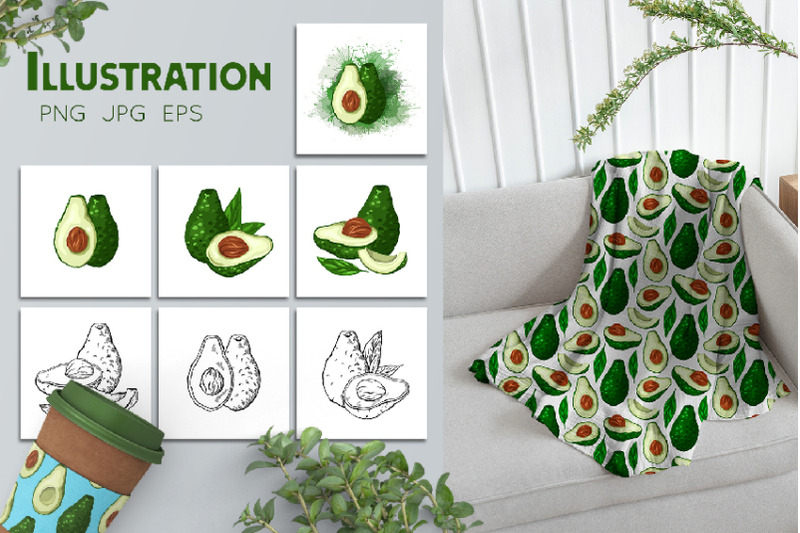 avocado-patterns-and-cliparts
