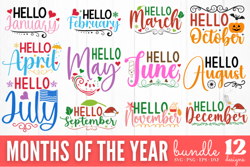 months-of-the-year-svg-bundle