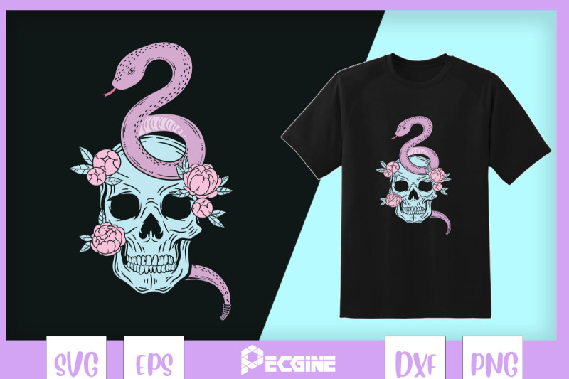 creepy-skull-snake-rose-pastel-valentine