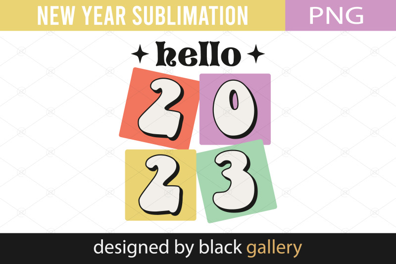 new-year-retro-png-sublimation-bundle