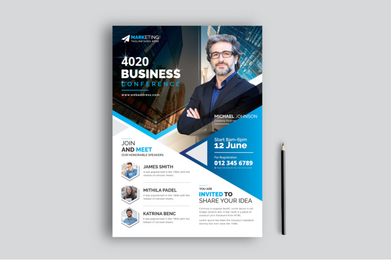 conference-flyer-business-meeting-seminar-leaflet-template