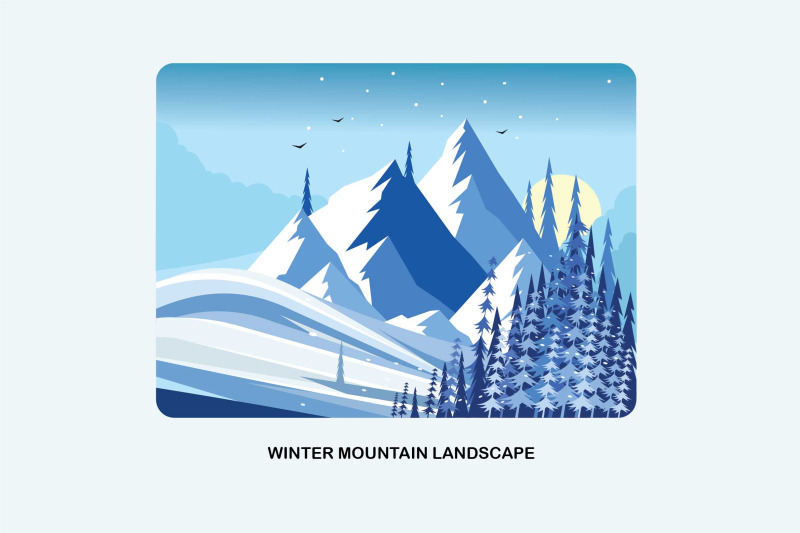 winter-mountain-landscape-vector-illustration