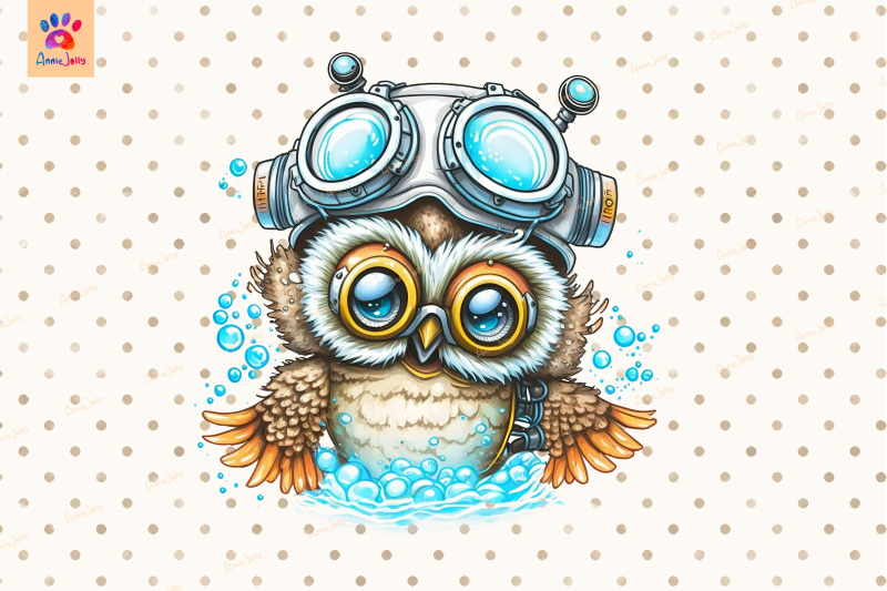 diver-owl-cute-animal-lover