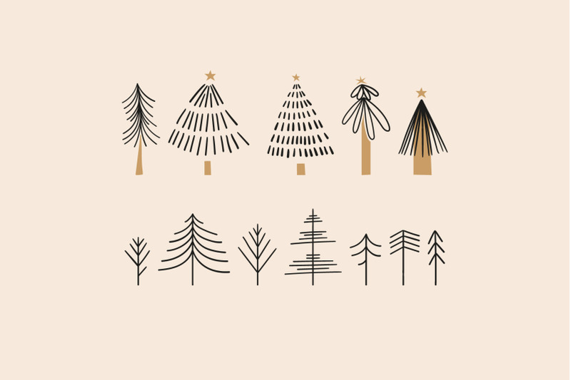christmas-trees-vector-collection