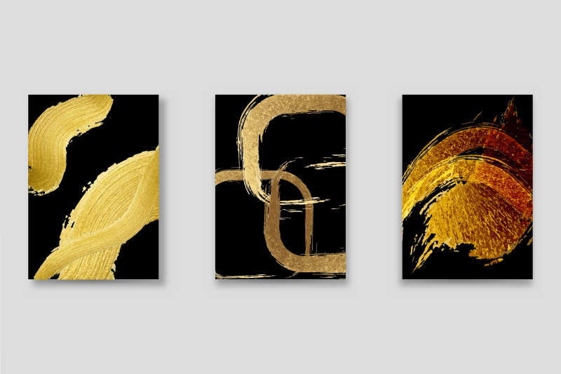 set-gold-abstract-background-elegant-graphic