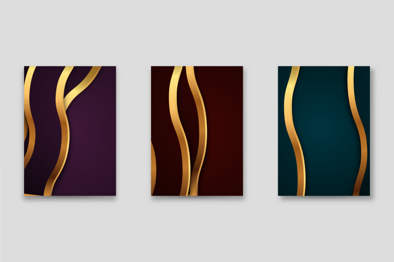 set-gold-abstract-background-elegant-graphic