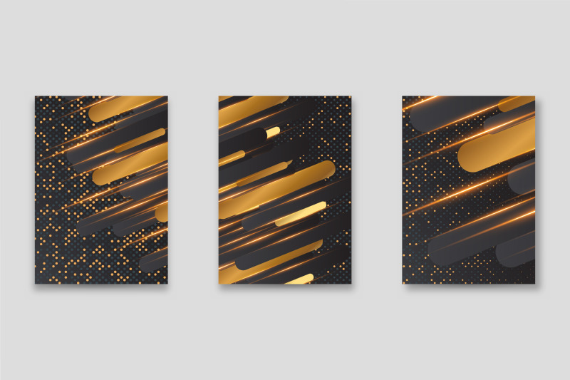 set-gold-abstract-background-elegant-graphic