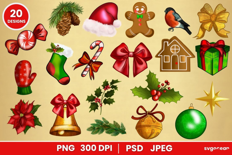 christmas-sublimation-bundle-winter-floral-clipart