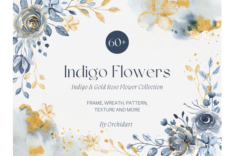 indigo-amp-gold-rose-flower-collection