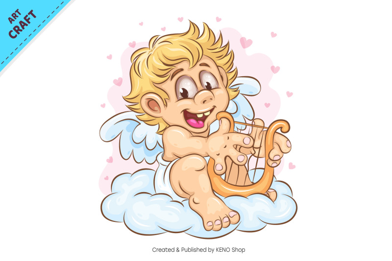 cartoon-cupid-with-harp-clipart