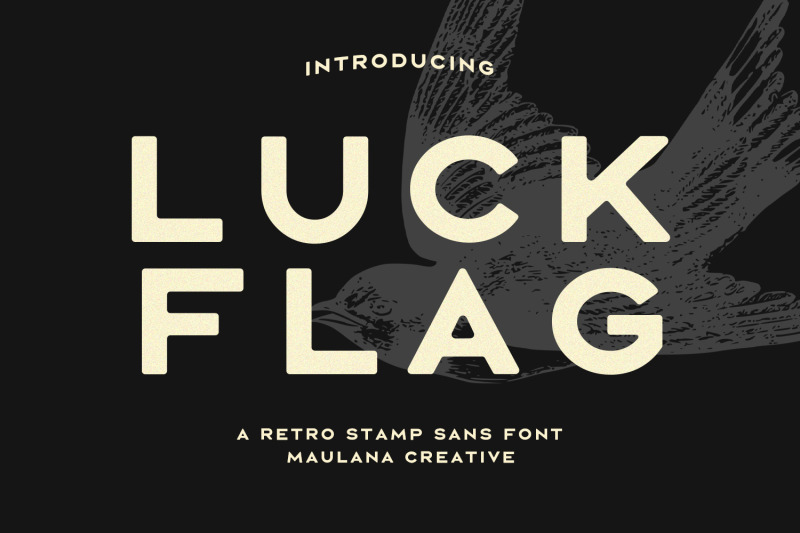 luck-flag-retro-stamp-sans-font