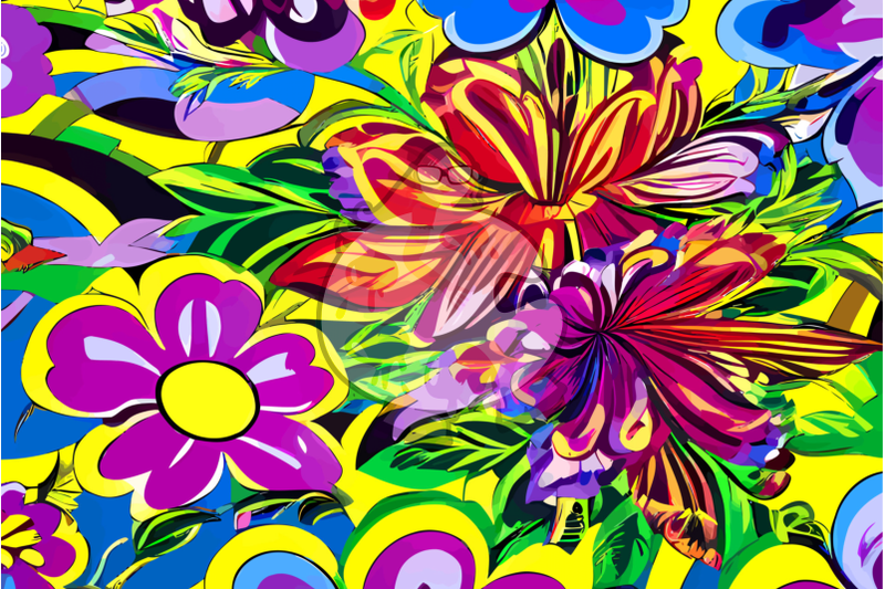 exotic-groovy-floral-pattern-papers