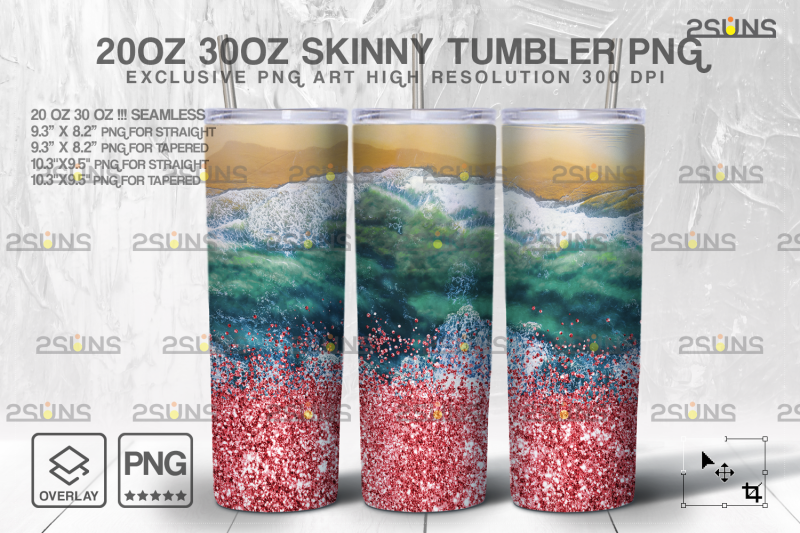 20oz-sea-pink-glitter-skinny-tumbler-seamless-design-sublimation-png