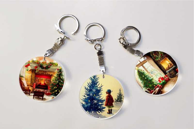 christmas-keychain-sublimation-bundle-round-keychain-designs