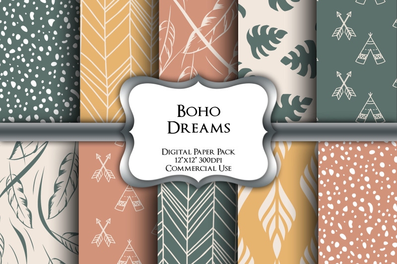 boho-dreams-digital-paper-pack