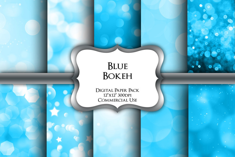 blue-bokeh-digital-paper-pack