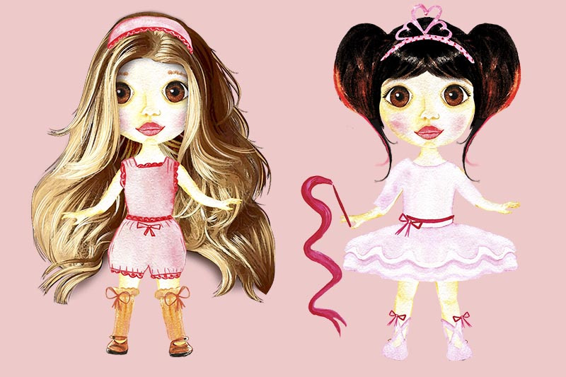 doll-dolls-set-girl-doctor-nurse-ballerina-gymnast