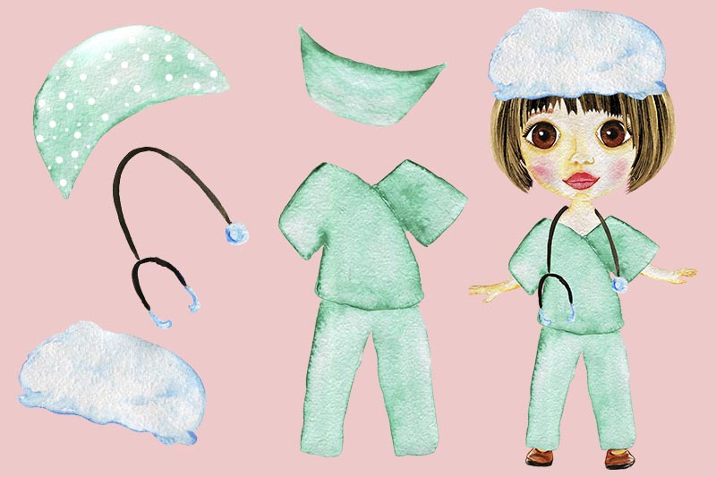 doll-dolls-set-girl-doctor-nurse-ballerina-gymnast