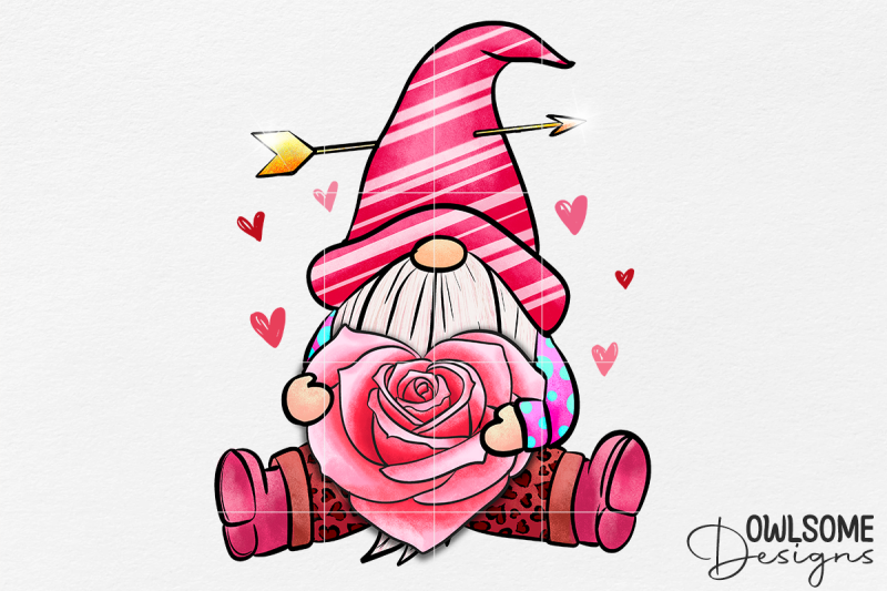 gnome-valentine-sublimation-png-design