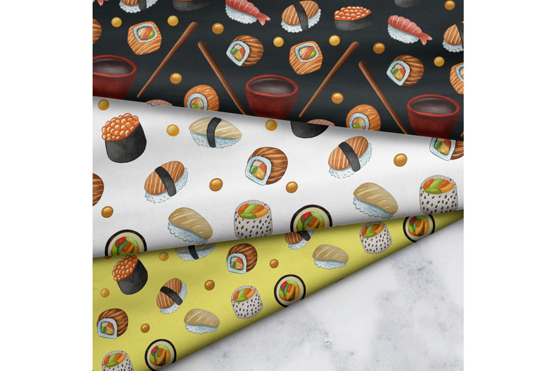 sushi-and-maki-hand-drawn-seamless-pattern