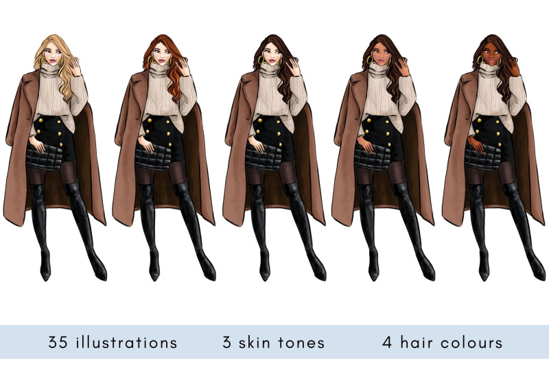 winter-girls-4-fashion-clipart-set