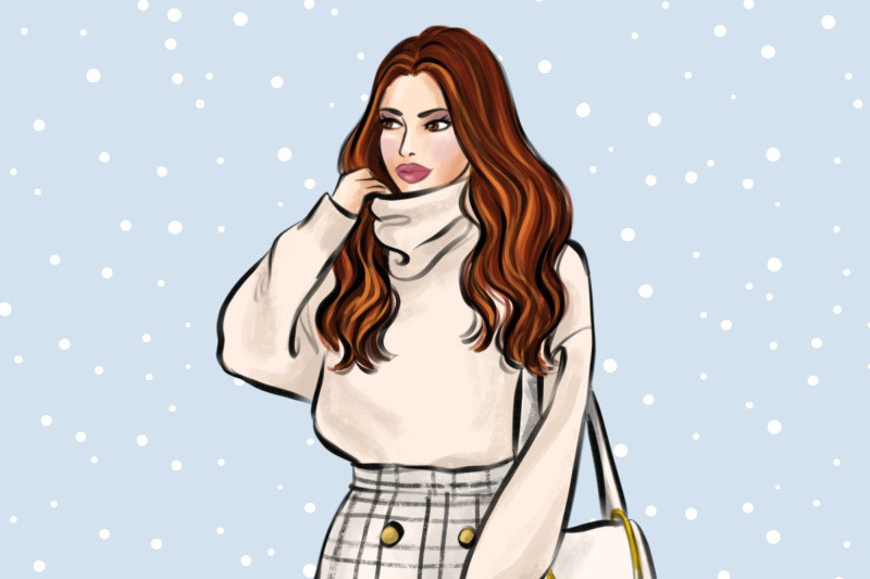 winter-girls-4-fashion-clipart-set