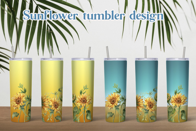 sunflower-tumbler-sublimation-design