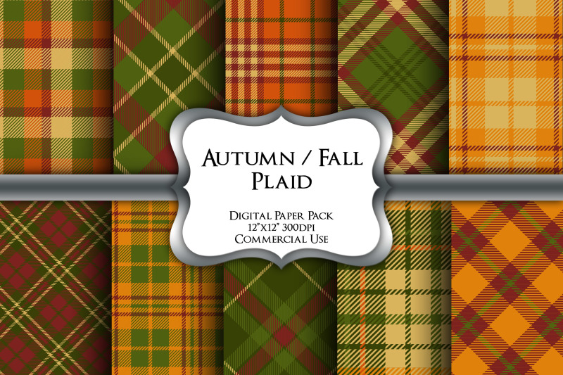 autumn-fall-plaid-digital-paper-pack