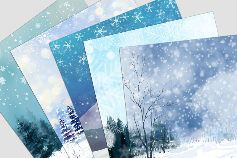 winter-christmas-digital-paper-pack