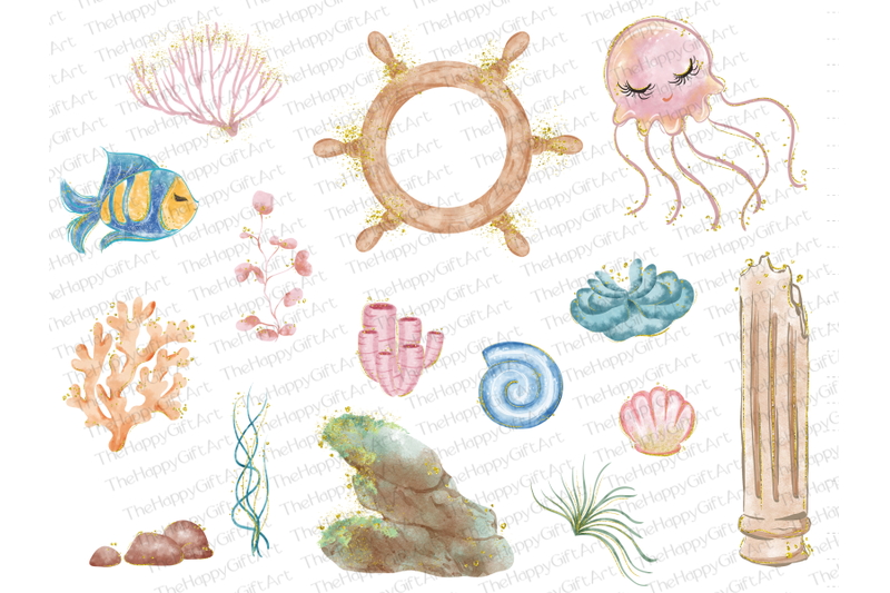 mermaid-watercolor-illustrations