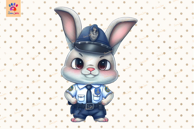 police-bunny-cute-animal-lover
