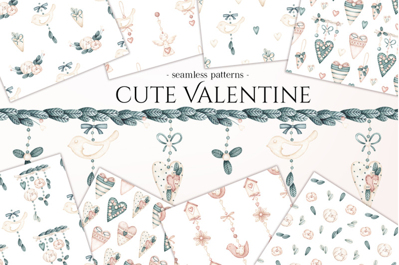 cute-valentine-designs-watercolor-seamless-patterns
