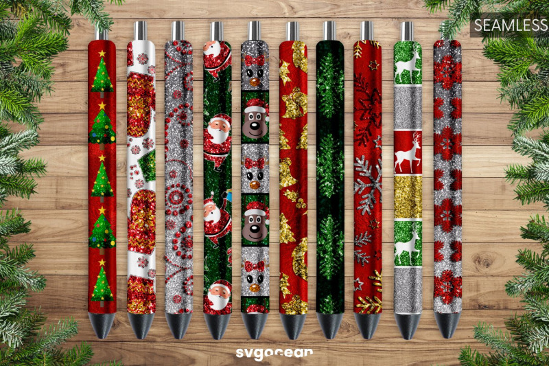 christmas-glitter-pen-wraps-bundle-png-sublimation