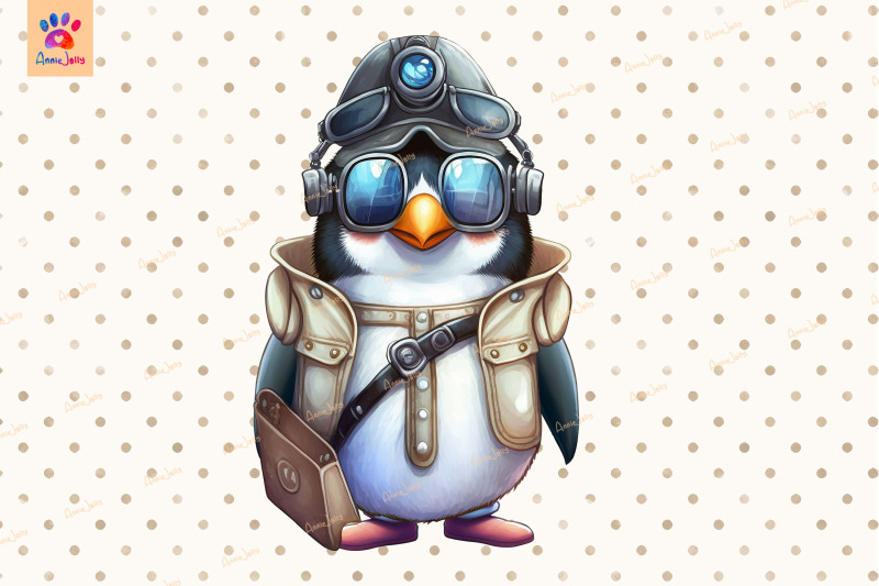 pilot-penguin-clipart-animals-lover